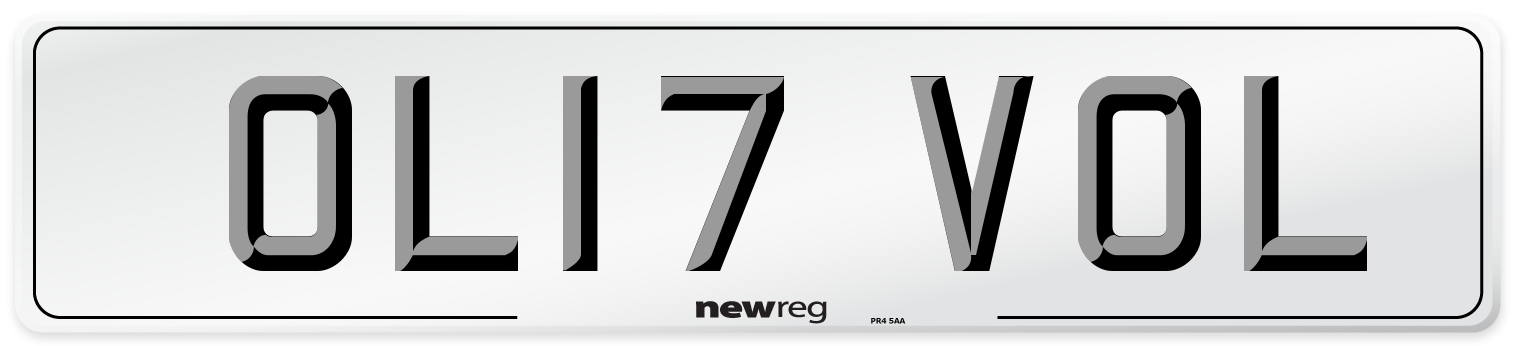 OL17 VOL Number Plate from New Reg